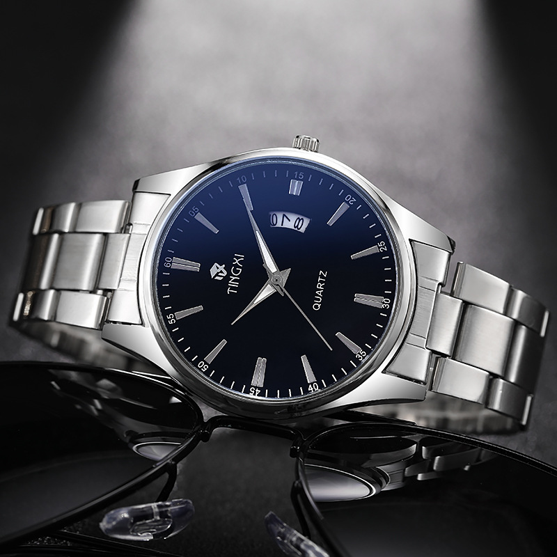Smartwatch Watches Gift For Boys - Men's Steel Band Calendar Quartz Watch