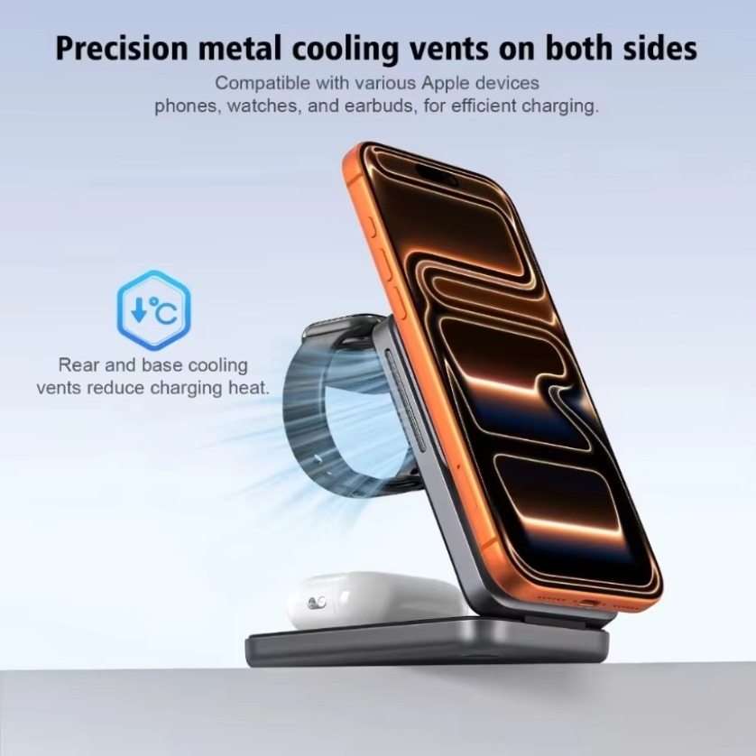 Smartwatch Phone Watches - 3 in 1 Magnetic Wireless Charger