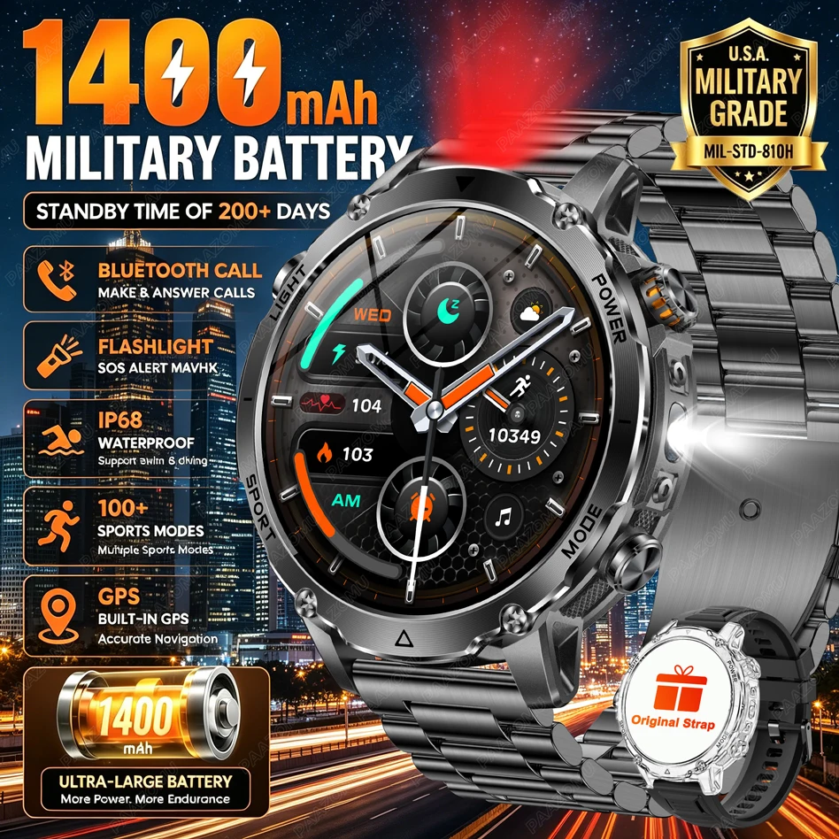 Brand+1400mAh Big Battery Smar - đánh giá và giá Smartwatch Watches Brands For Men