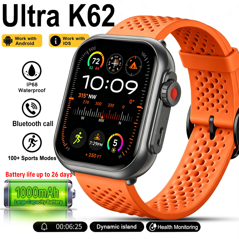 New Watch Ultra K62 Smartwatch - đánh giá và giá Smartwatch Professional Watches For Men