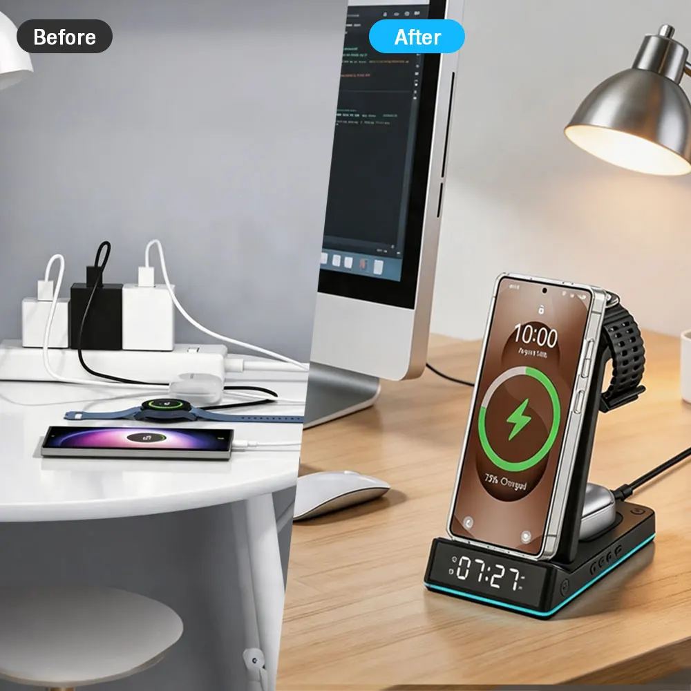 4-in-1 Wireless Charger Stand  - đánh giá và giá Smartwatch Watches Digital