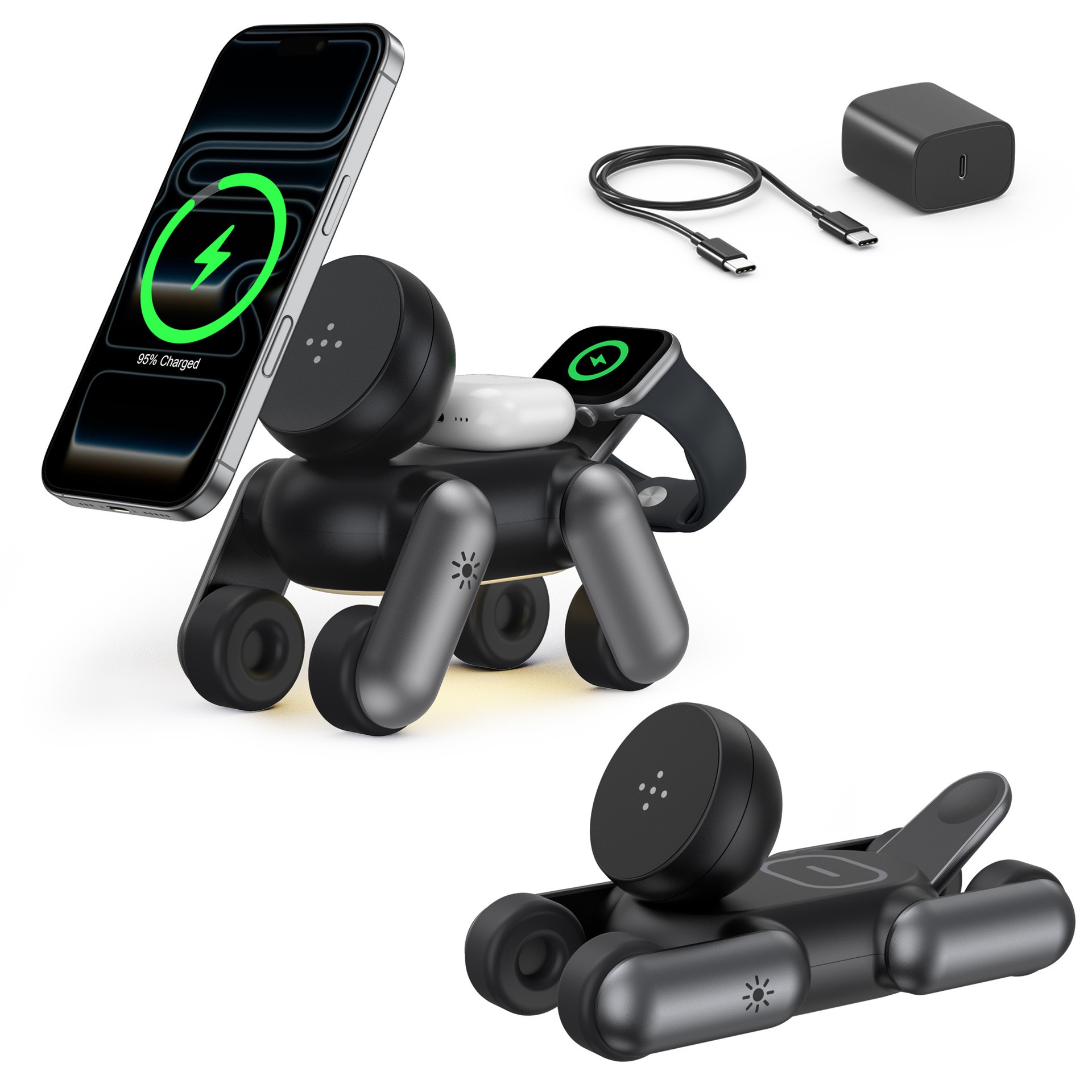 3-in-1 Magnetic Wireless Charg - đánh giá và giá Smartwatch Phone Watches