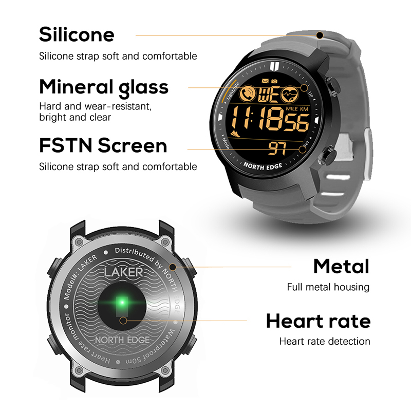Bắc EDGE Hồ Nam Dây Đo Nhịp Ti - đánh giá và giá Smartwatch Professional Watches For Men