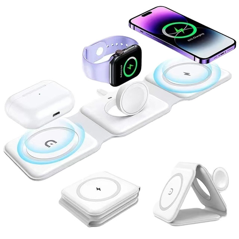 3-in-1 Magnetic Folding Wirele - đánh giá và giá Smartwatch Phone Watches