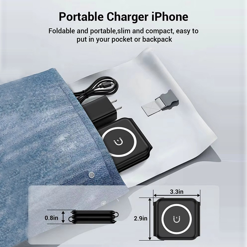 3-in-1 Magnetic Folding Wirele - đánh giá và giá Smartwatch Phone Watches