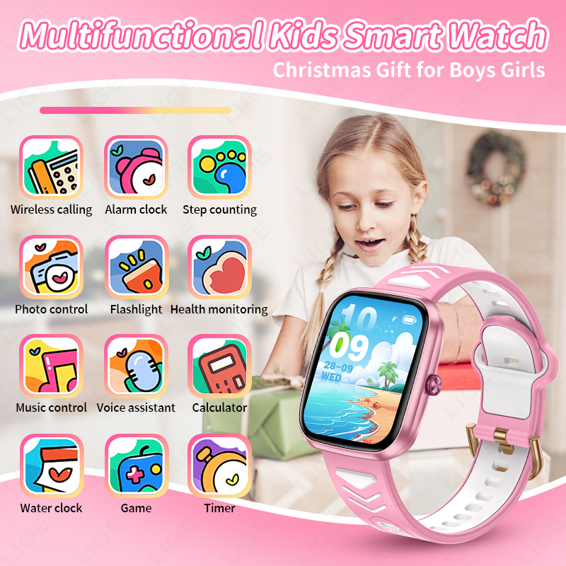 LIGE New 1.75 Inch Bluetooth C - đánh giá và giá Smartwatch Digital Watches For Kid Boy With Alarm