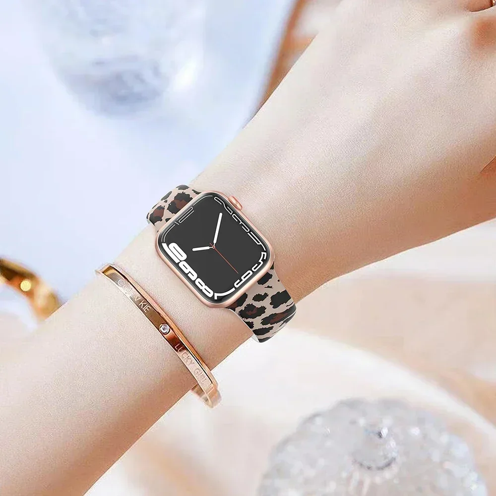 Printed silicone Band For Appl - đánh giá và giá Smartwatch Iphone Watches For Women