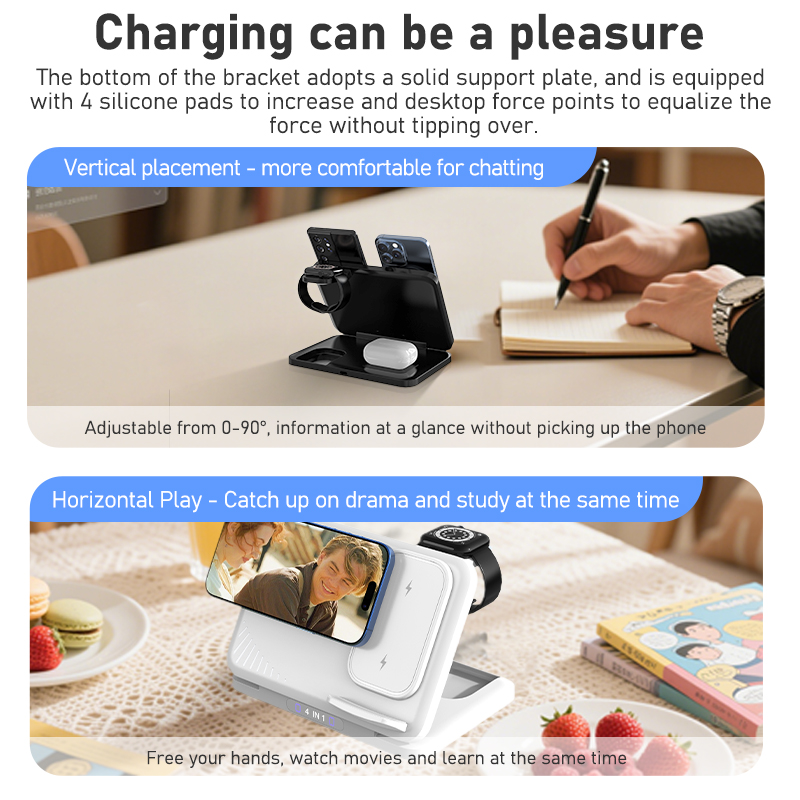 4 in 1 Dual Phone Wireless Cha - đánh giá và giá Smartwatch Phone Watches