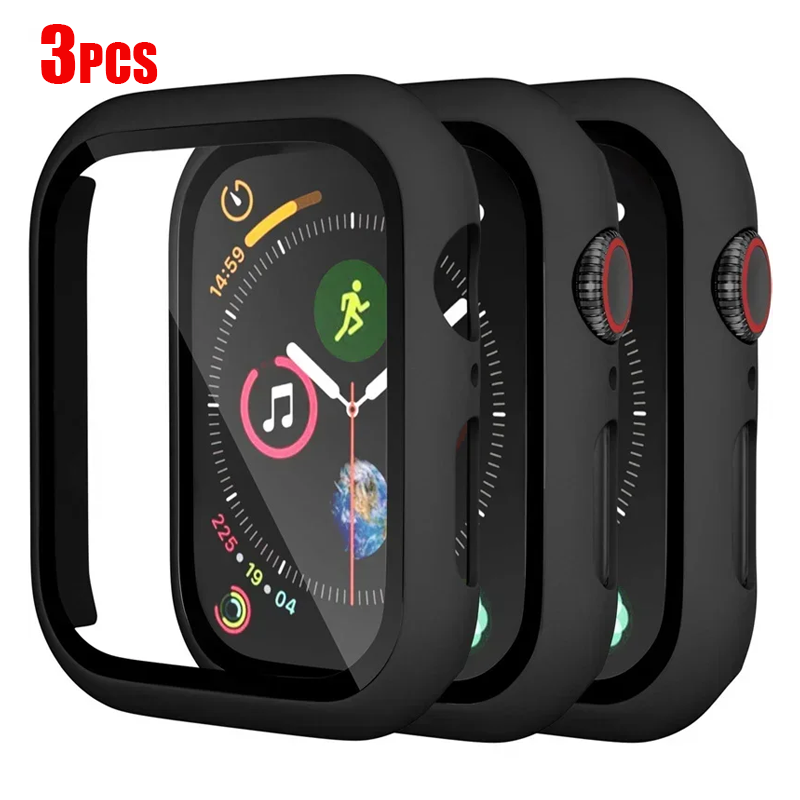 3PCS Tempered Glass+cover For  - đánh giá và giá Smartwatch Iphone Watches For Women