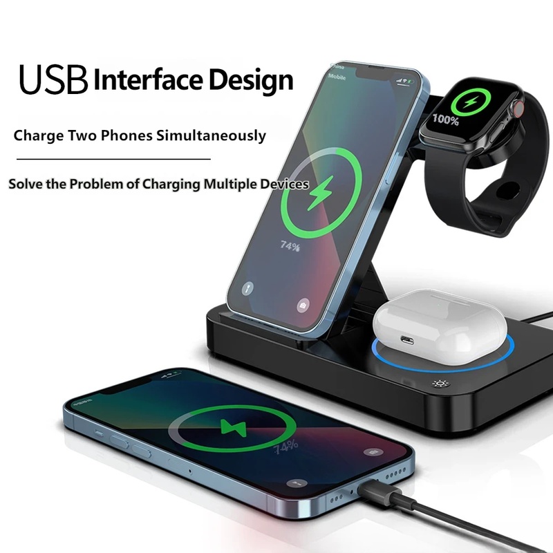 4 in 1 Folding Wireless Charge - đánh giá và giá Smartwatch Phone Watches