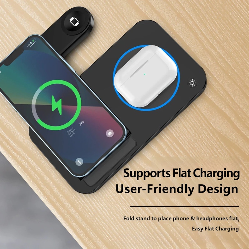 4 in 1 Folding Wireless Charge - đánh giá và giá Smartwatch Phone Watches