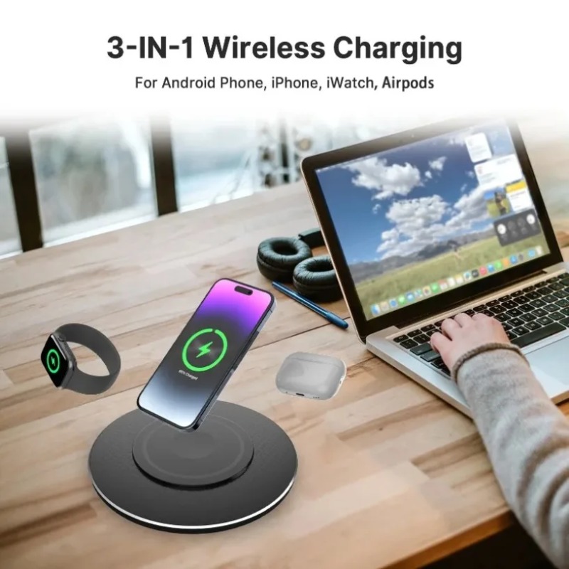 Compact 15W 3 In 1 Wireless Ch - đánh giá và giá Smartwatch Phone Watches